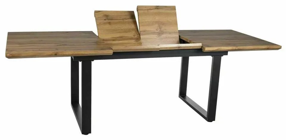 Masă de bucătărie Umberto II, stejar artisan / negru