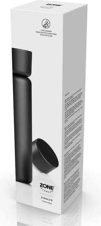 Cană termos neagră din oțel inoxidabil 650 ml Singles – Zone