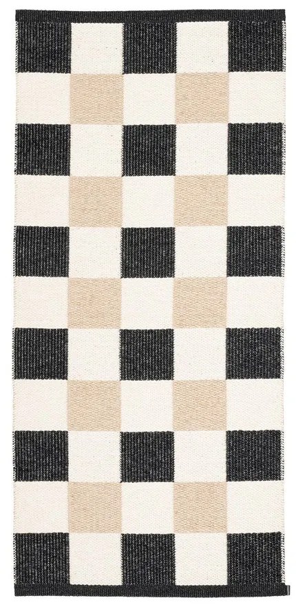 Covor tip traversă pentru interior și exterior negru/crem 70x160 cm Pix Black Vanilla – Pappelina
