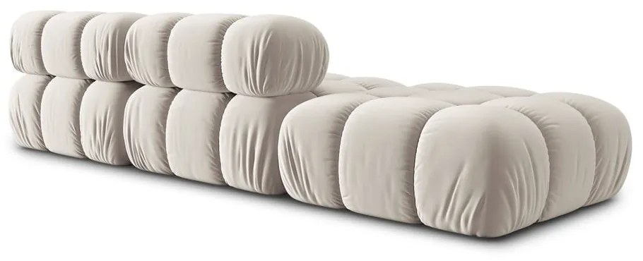 Canapea modulară bej cu tapițerie din catifea 282 cm Bellis – Micadoni