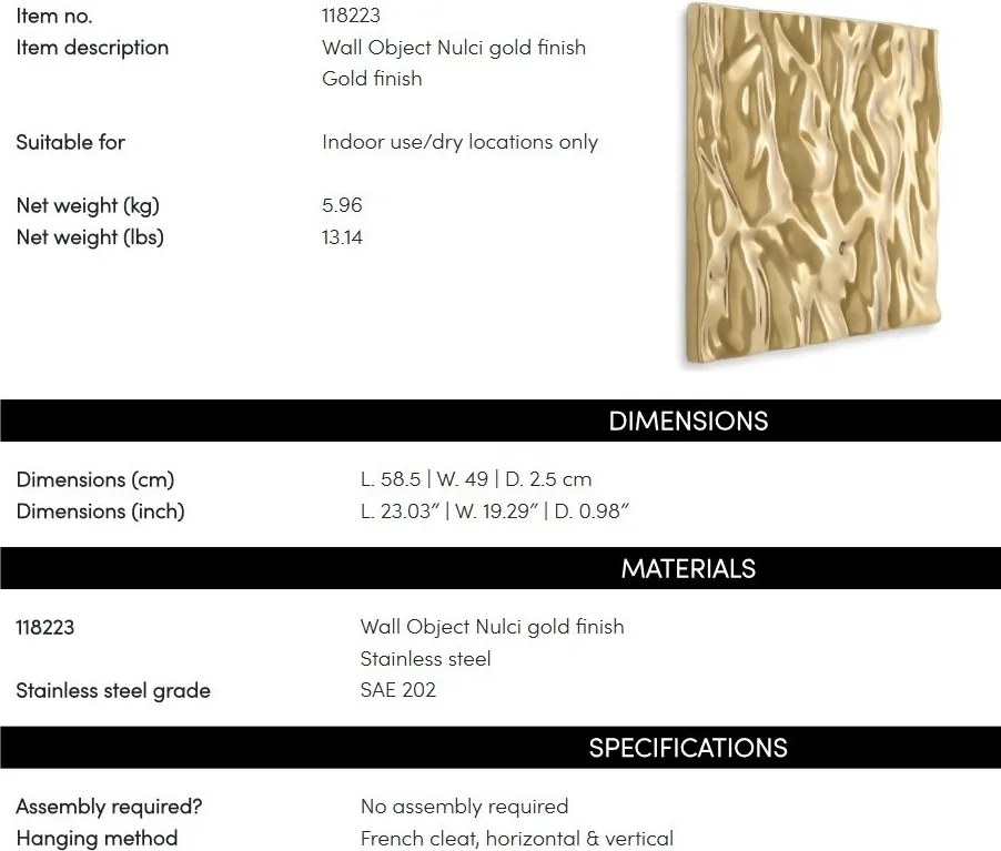 Decoratiune perete design LUX Nulci