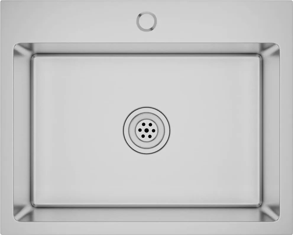 vidaXL Chiuvetă de bucătărie lucrată manual, oțel inoxidabil