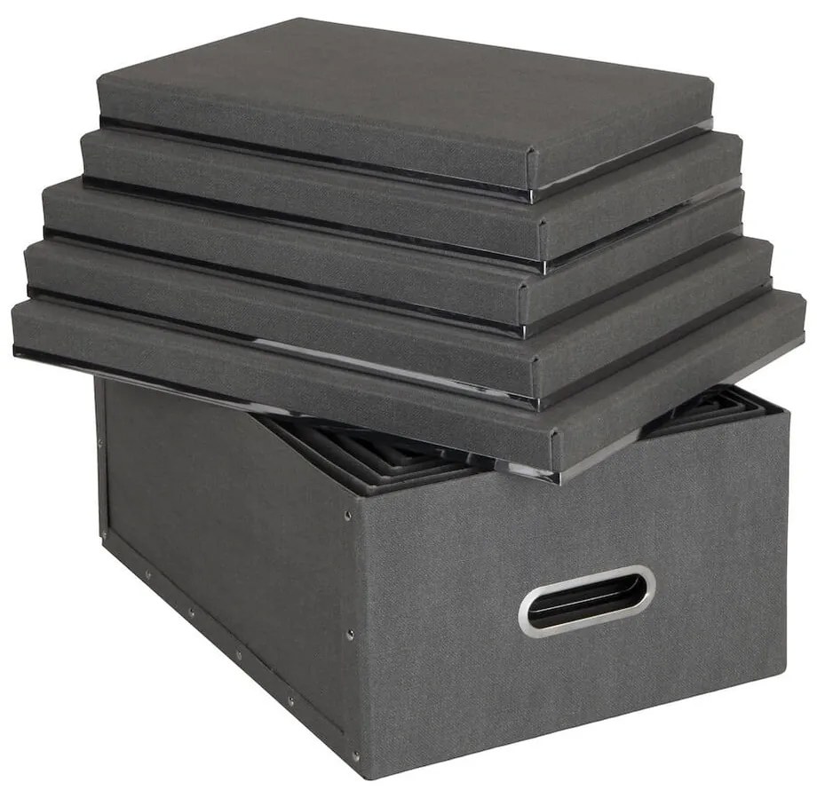 Cutii de depozitare 5 buc. cu capac Joachim – Bigso Box of Sweden