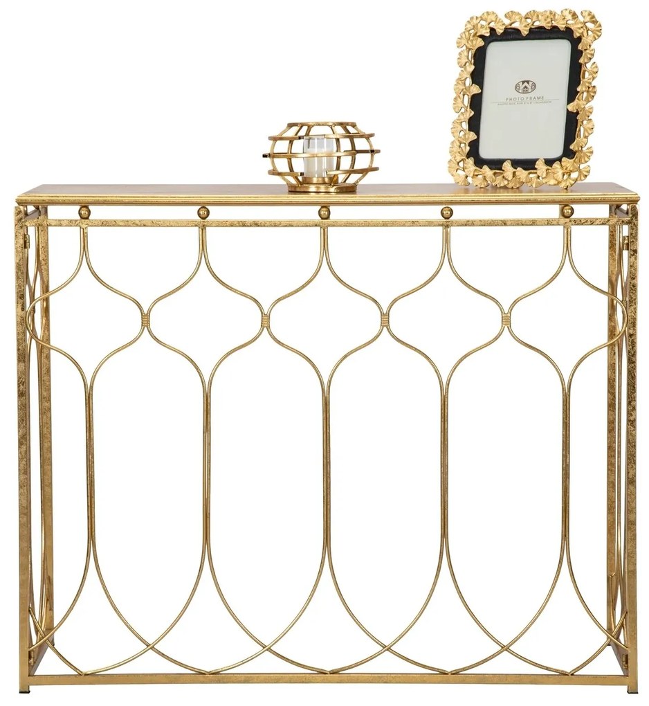Consola Arab, Mauro Ferretti, 96.5x41x78 cm, fier, auriu