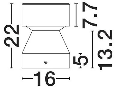 Stalp exterior din ciment IP65 LED Lua H-22cm