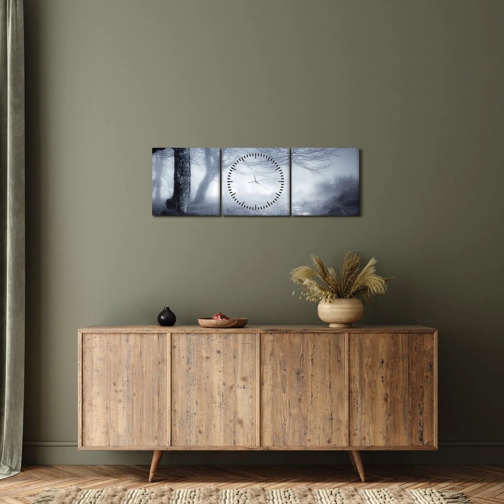 Tablou - Drum pin ceață (cu ceas) (90x30 cm)