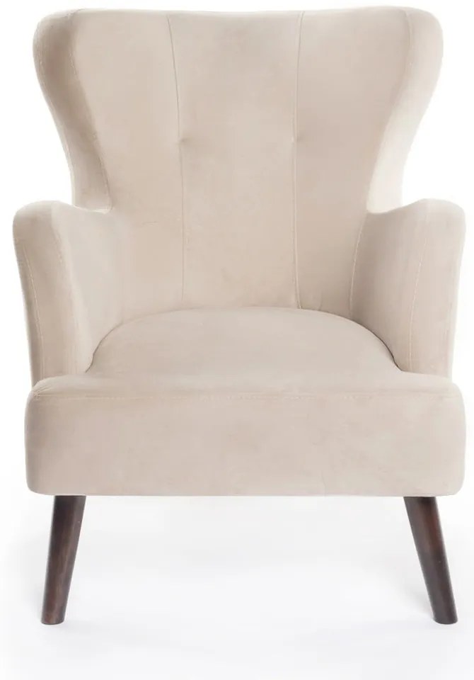 Fotoliu bej wing cu tapițerie din catifea Noemye – Bonami Selection