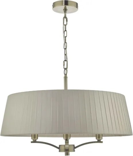 Där Lighting CRI0429 - Candelabru suspendat cu lanț CRISTIN 4xE14/40W/230V alamă/taupe