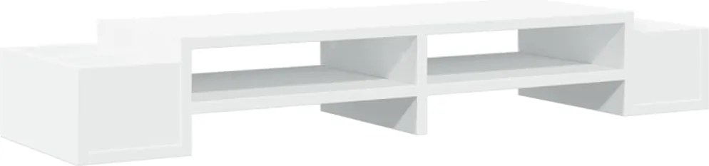 vidaXL Suport monitor cu depozitare, alb, 100x27x15 cm, lemn prelucrat