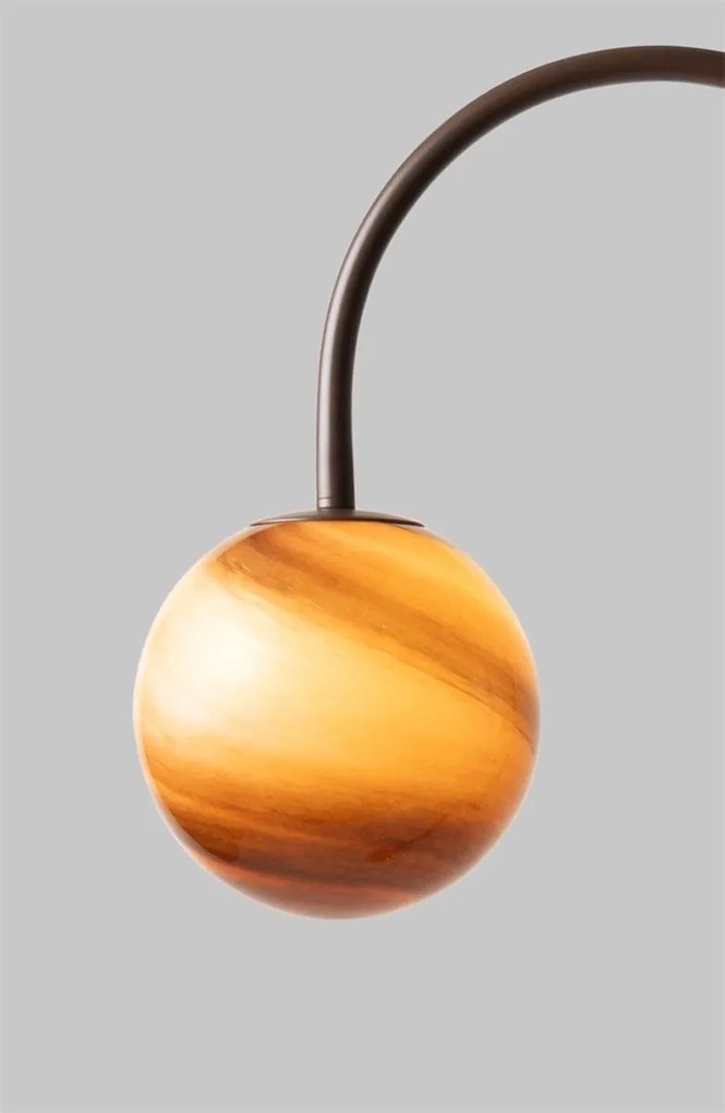 Lampa podea din marmura si sticla maro Tivoli