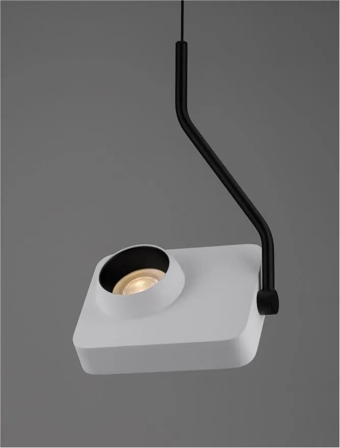 Pendul LED cu spot directionabil stil minimalist KEDROS alb