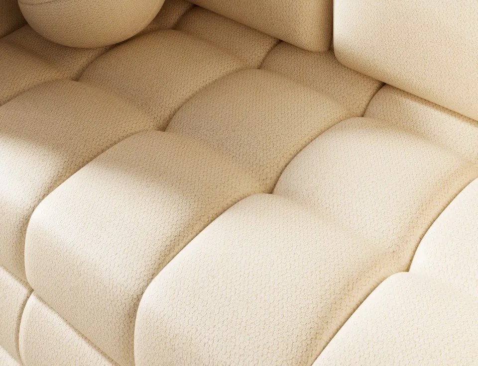 Canapea Kastol , light beige plush extensibil, 137x71x74 cm – Avexin 18