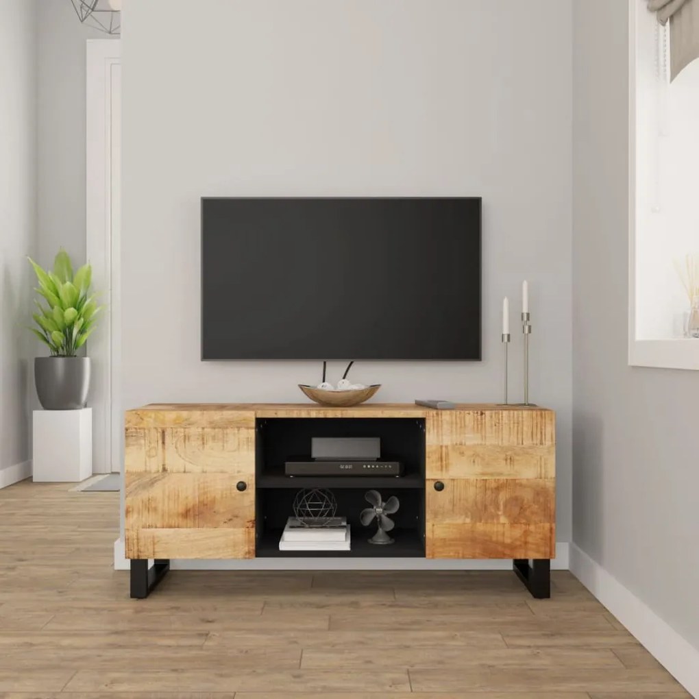 345220 vidaXL Comodă TV, 105x33x46 cm, lemn masiv de mango