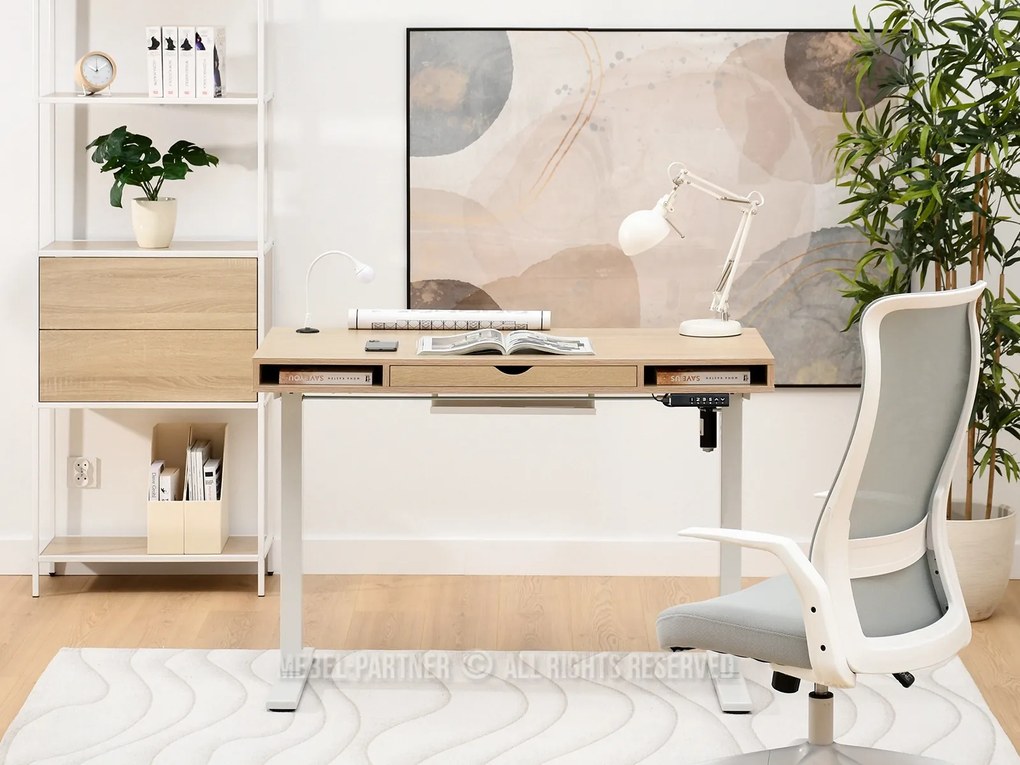 Masă PC Osto 120 (sonoma + alb). 1109831