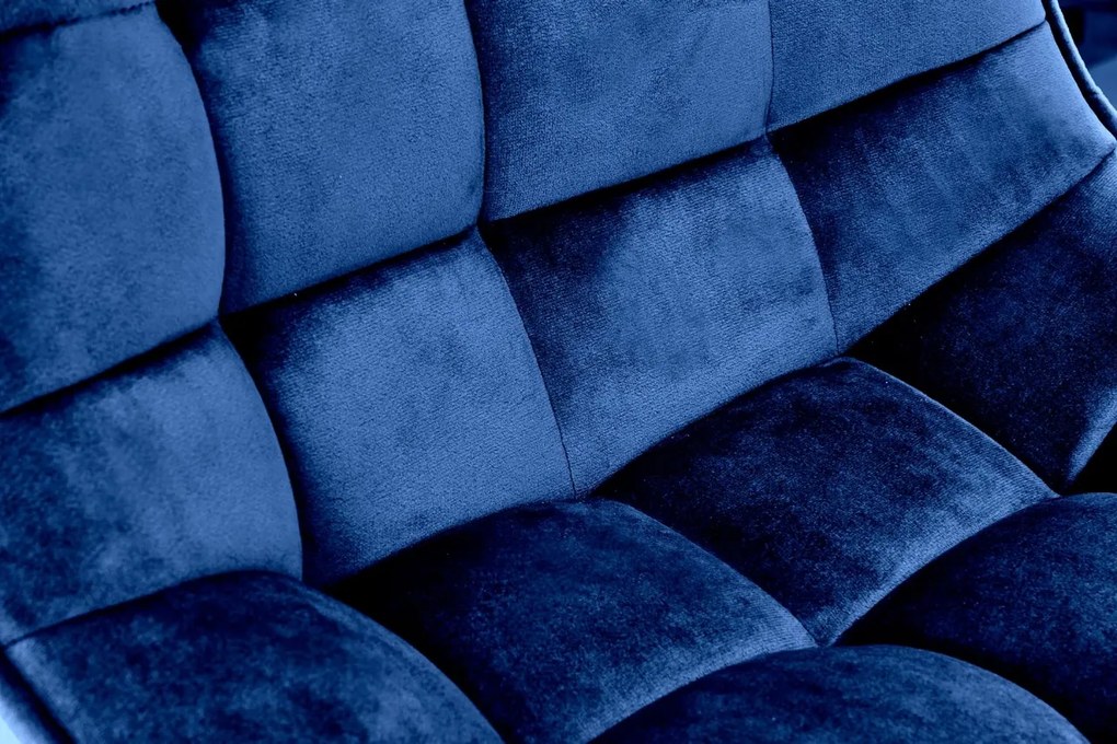 Scaun de bar H95 velvet bleumarin