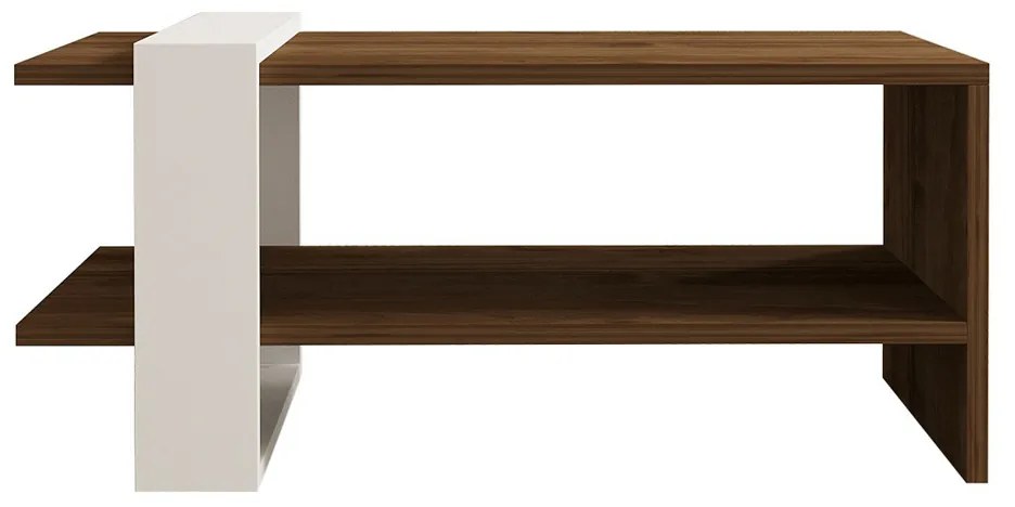 Masă de cafea Gaye Walnut White