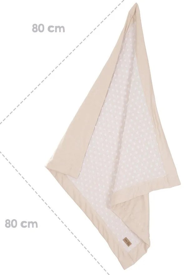 Pătură pentru copii bej din amestec de bumbac 80x80 cm Frosty Almond – Roba