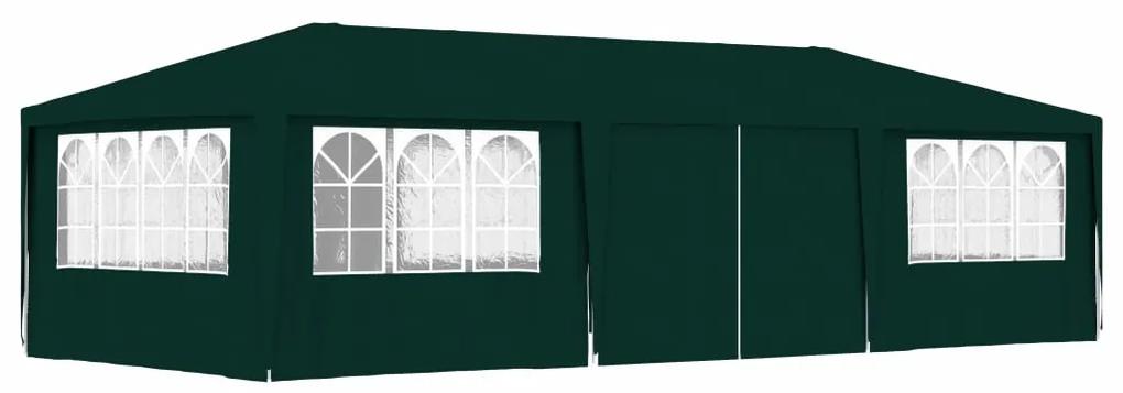 vidaXL Cort de petrecere profesional pereți laterali verde 4x9m 90g/m²