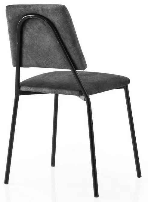 Set de scaune de sufragerie Lima Grey and Black, 2buc.