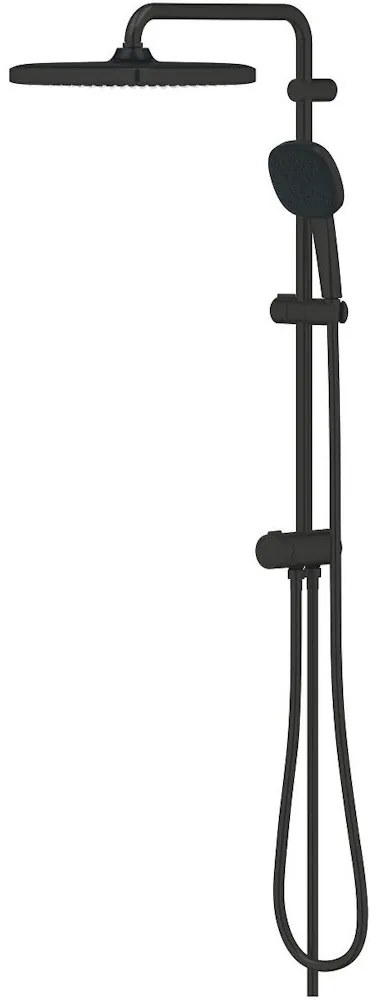 Coloana dus fara baterie Grohe Tempesta System 250 Cube, negru mat