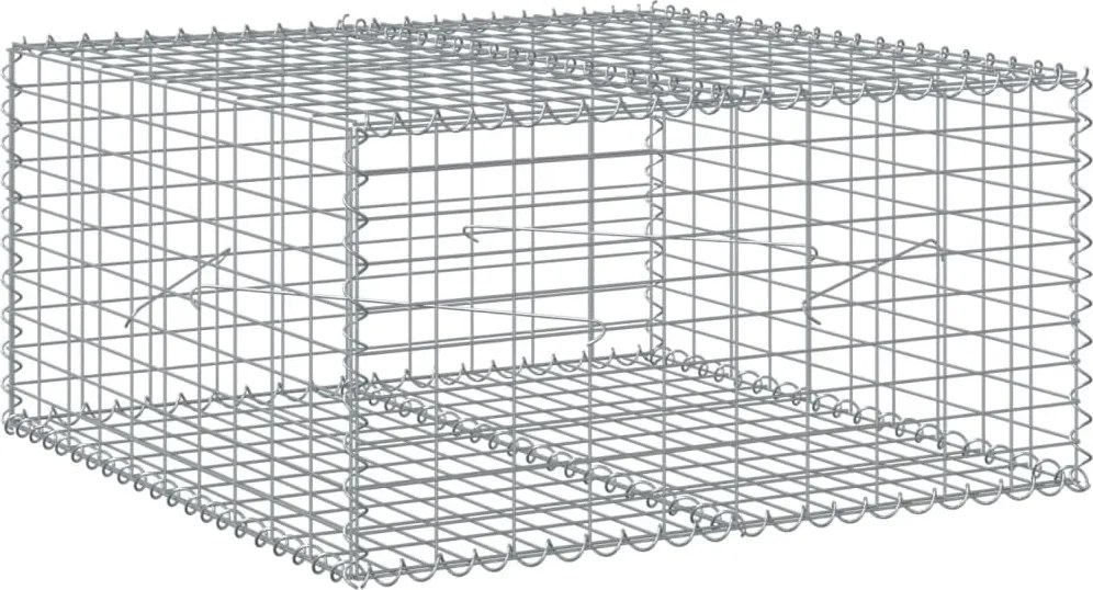 vidaXL Coș gabion cu capac, 100x100x50 cm, fier galvanizat