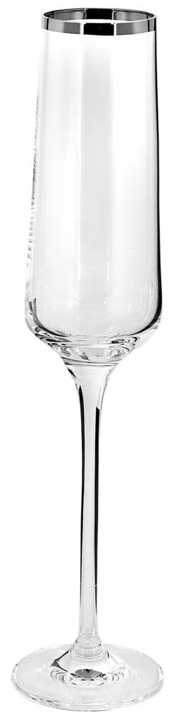 Pahar pentru sampanie PLATINUM, sticla, 26x6 cm