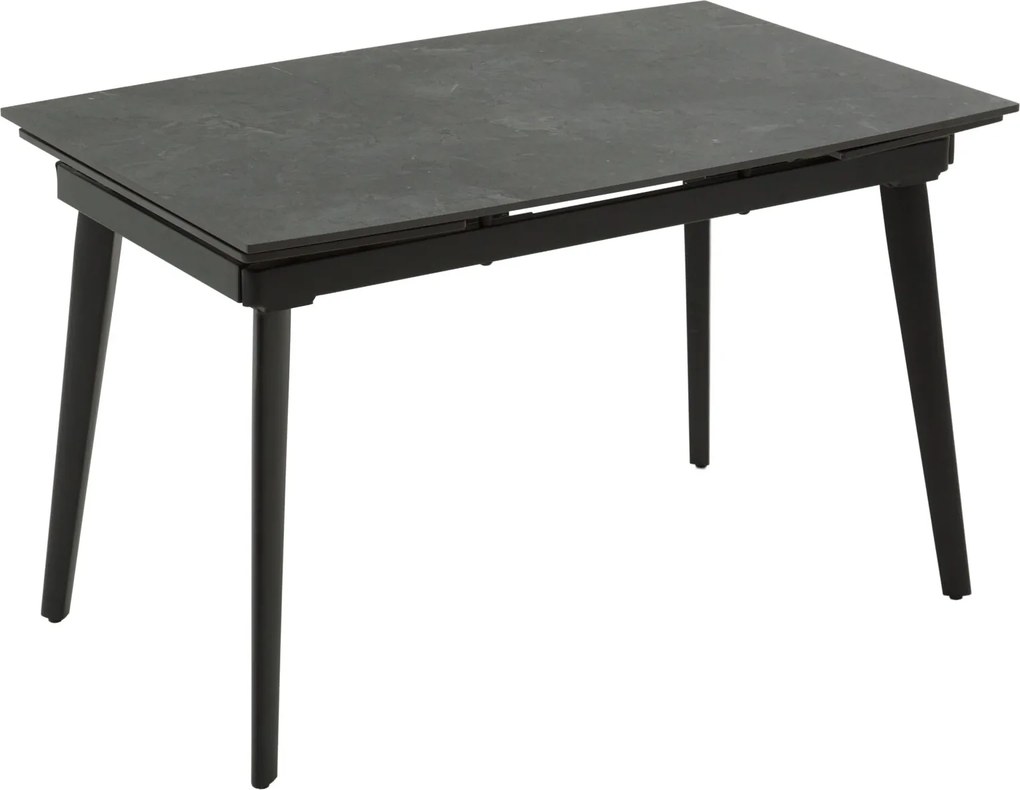 Masă ceramică extensibilă Maura negru 120/80 cm + 2 extensii 30 cm