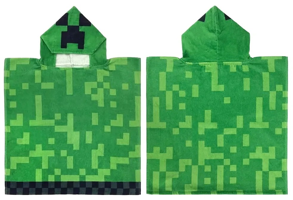 Poncho pentru copii Minecraft Creeper Explode , 50x 115 cm