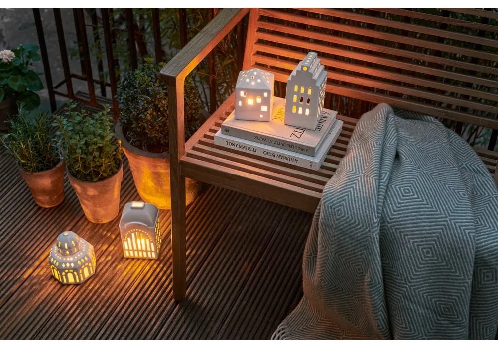 Sfeșnic din ceramică Kähler Design Urbania Lighthouse Manor, alb