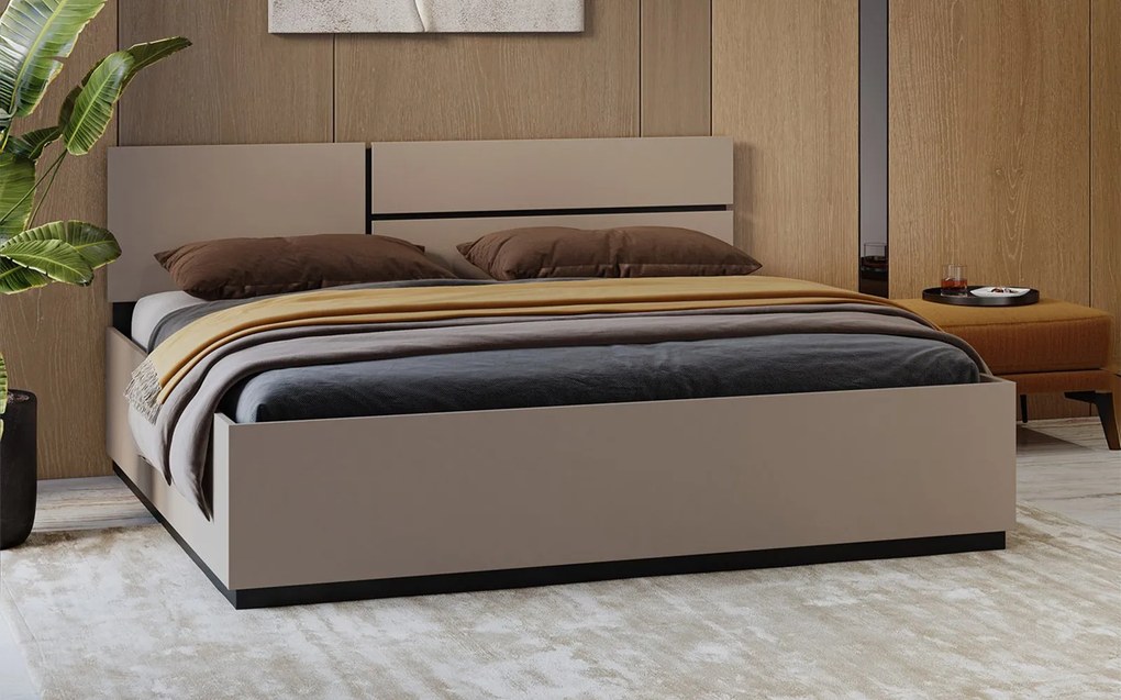 Pat lemn masiv dormitor Orion 160/180x200 cm - Stejar deschis, 180x200