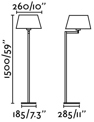 Lampadar / Lampa de podea design elegant ARTIS bronz/alb