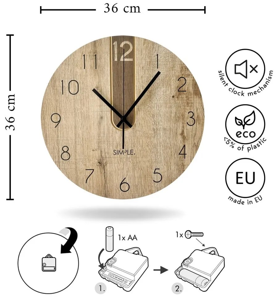 Ceas de perete ø 36 cm Joseph – Styler