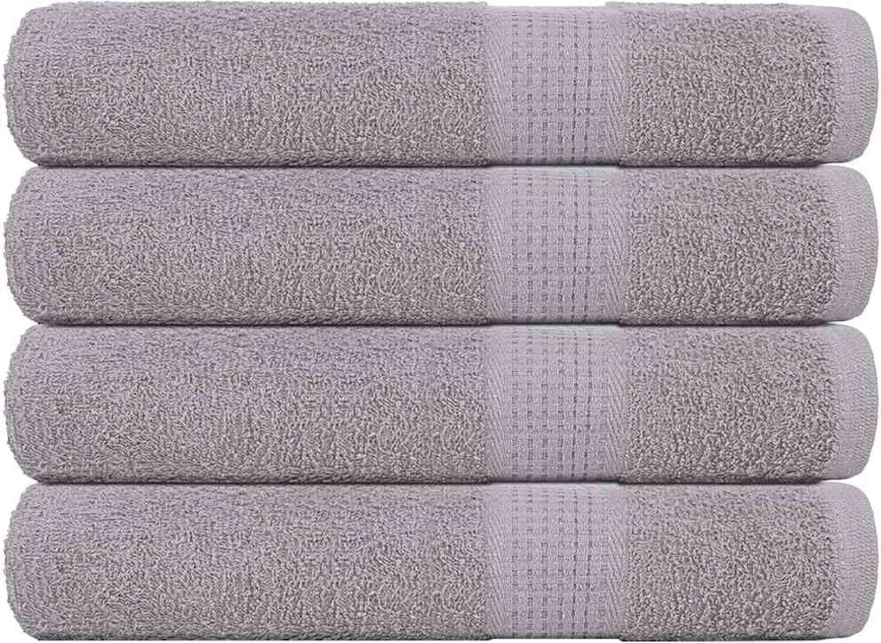 vidaXL Prosoape FROGN 4 buc., gri, 100x200 cm, 360 g/m²