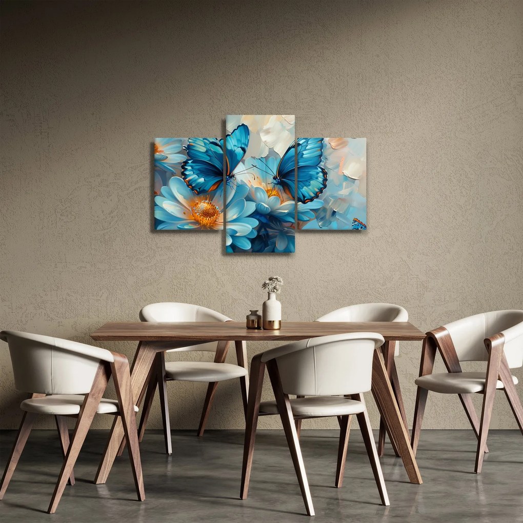 Tablou - Fluturi albaștri (90x60 cm)