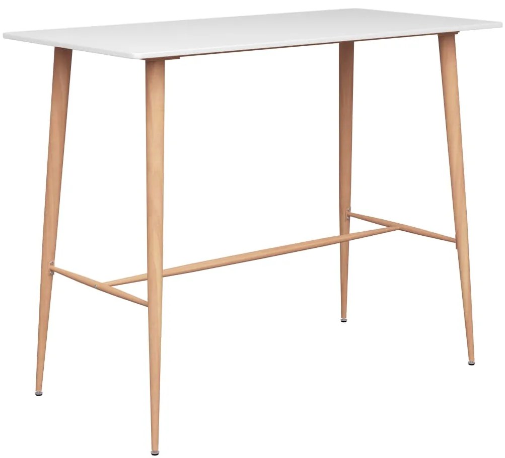 Set mobilier de bar, 5 piese, alb si negru Alb si negru, 5