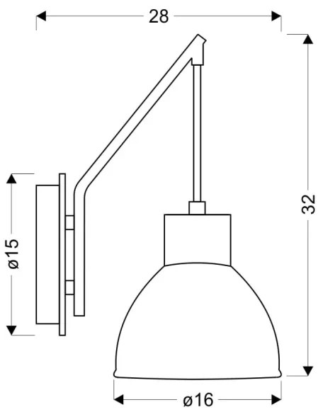 Aplică perete VARIO 1xE27/60W/230V