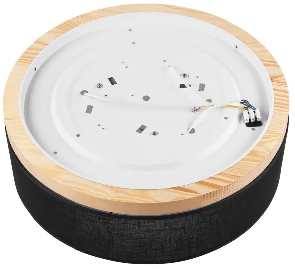 Plafonieră BELLADONNA 3xE27/15W/230V d. 50 cm negru/pin Brilagi