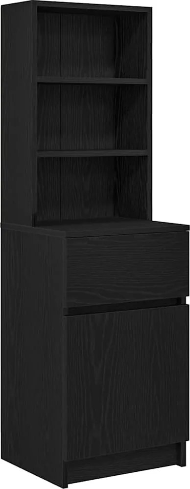 vidaXL Noptiera neagra 39x35x125 cm lemn prelucrat