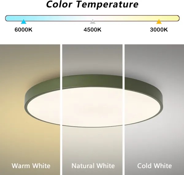 Brilagi - Plafonieră LED dimabilă POOL, 60 W, 230 V, 3000–6000 K, Ø 60 cm, verde + telecomandă