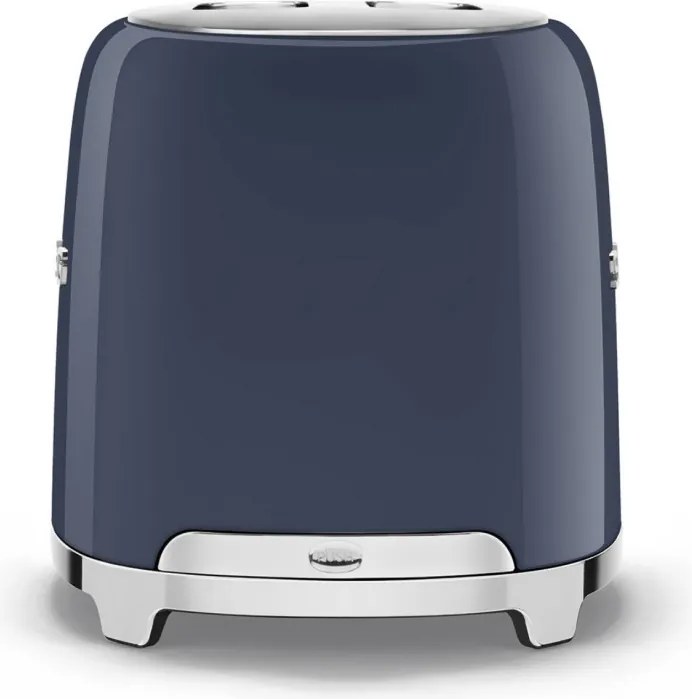 Prajitor de paine SMEG 50's Style TSF01NBEU, 950 W, 2 felii, 6 trepte, Tava pentru firimituri, Cablu integrat, Otel inoxidabil, Albastru inchis