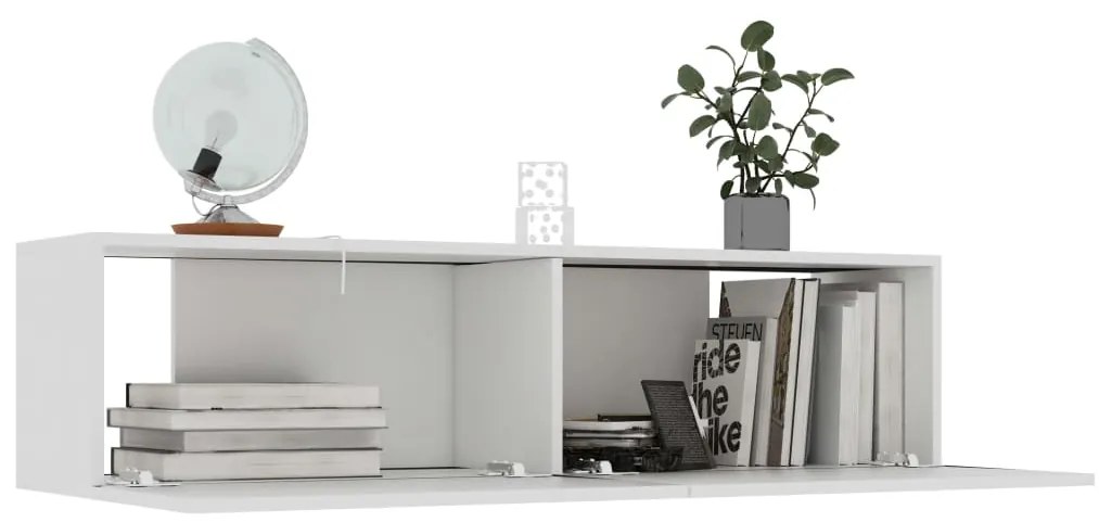 Comoda TV, alb, 120 x 30 x 30 cm, PAL