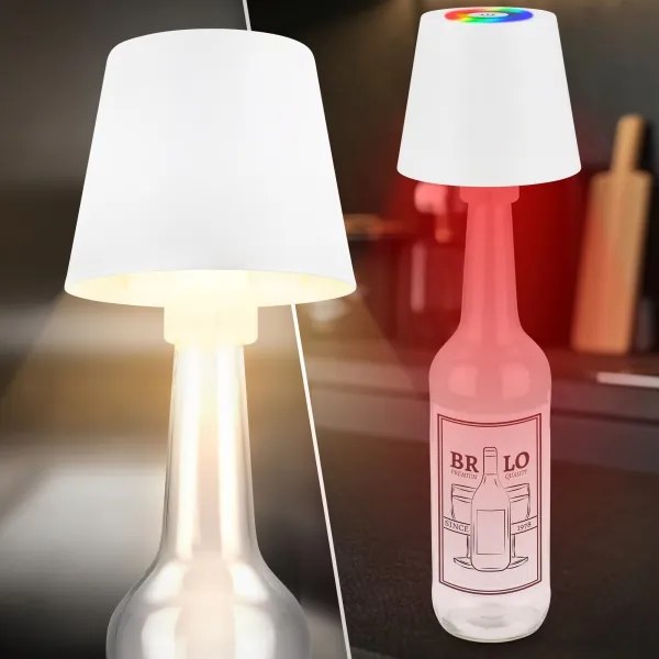 Briloner 7510016 - Lampă de birou LED RGBW CALIDA, reglabilă, 2,5W/5V IP44 1200 mAh, albă