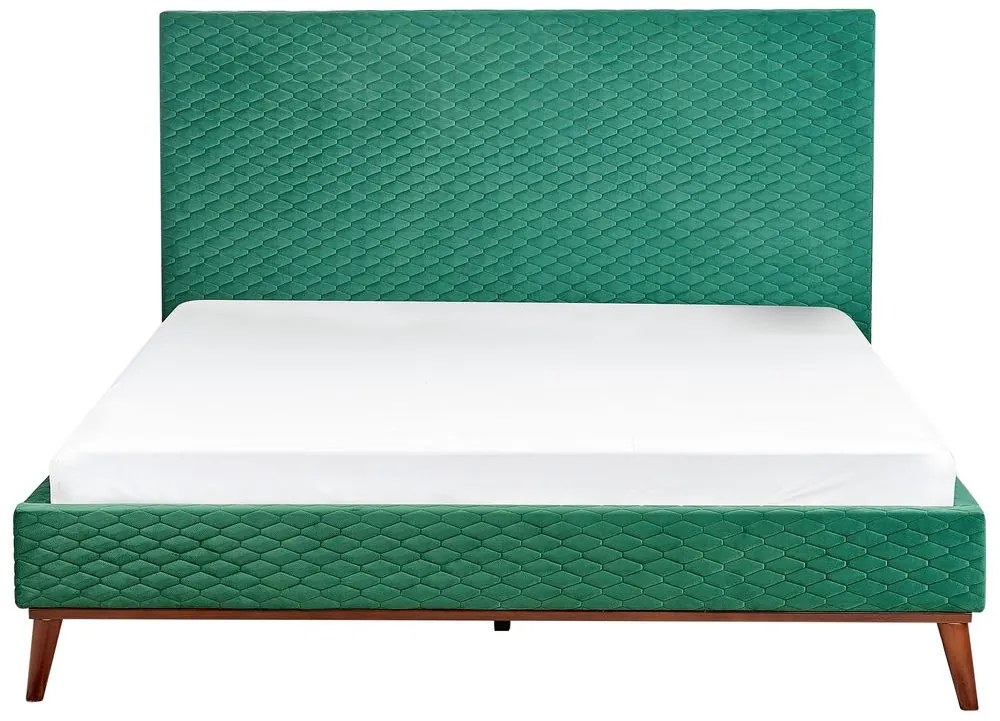 Pat matrimonial 160 cm BARON (cu somieră) (verde). 1007167