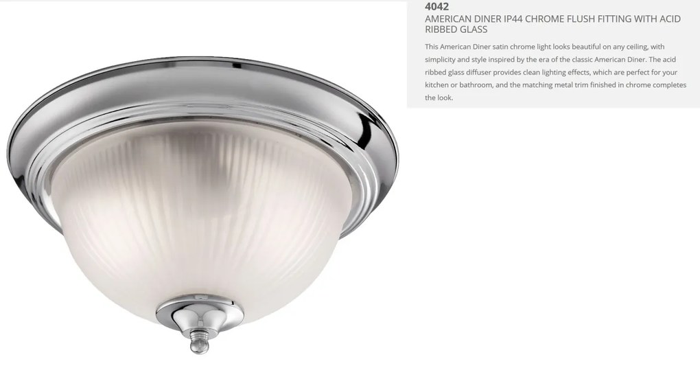 Plafoniera stil clasic American Diner argintiu 4042 SRT