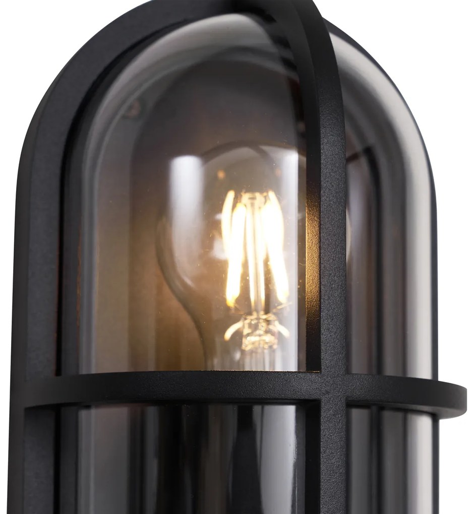 Lampă de perete pentru exterior neagră ovală IP65 - Target