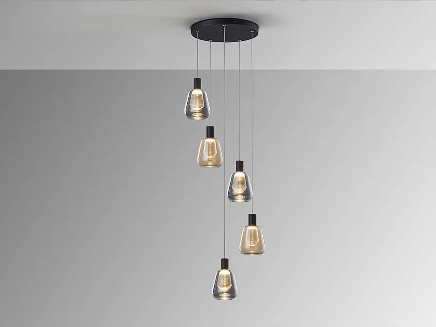 Lustra LED suspendata design modern Carisa 5L