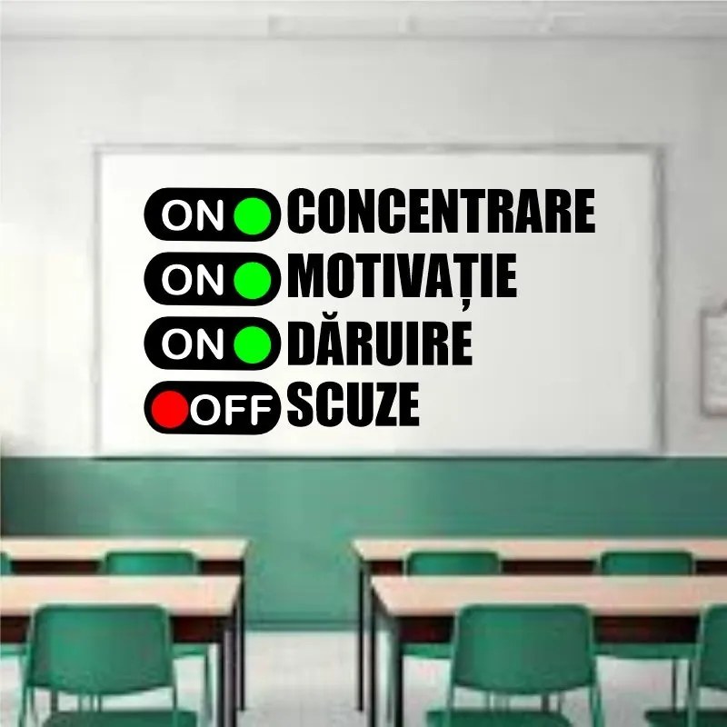 Sticker perete Concentrare, Motivatie, Daruire