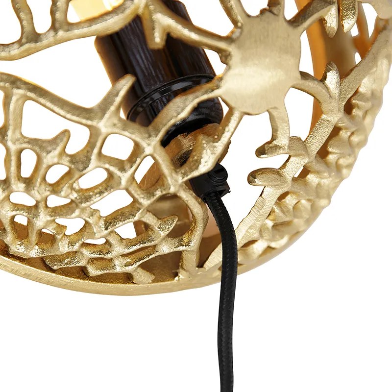 Aplică de perete Art Deco aurie - Maro