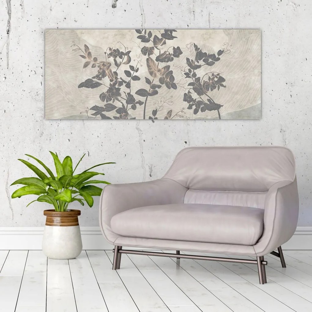 Tablou - Frunze texturate (120x50 cm)