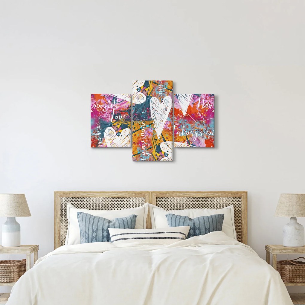Tablou - Inima pe un fundal abstract (90x60 cm)